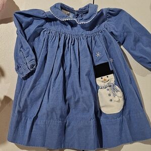 Monday's Child Snowman dress 12m